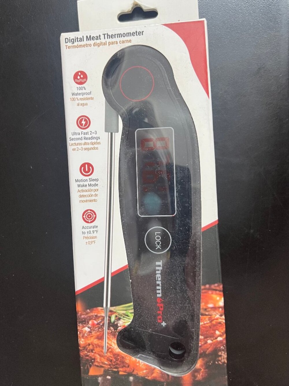 ThermoPro TP19W Waterproof Digital Meat Thermometer Black